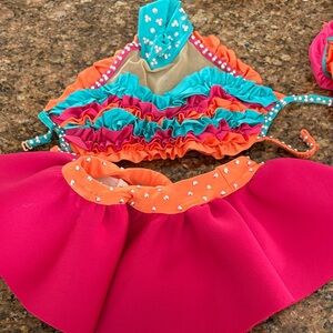 Colorful Kids Dance Costume Set